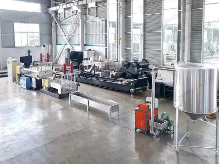 Correct placement of plastic pelletizing production line