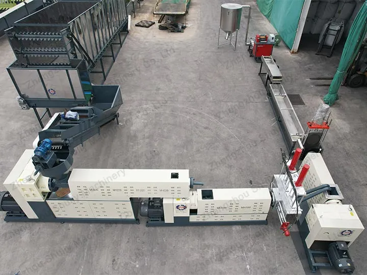 waste PP PE film granulating line