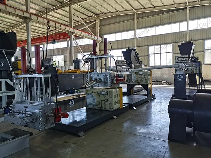 plastic recycling granulating line