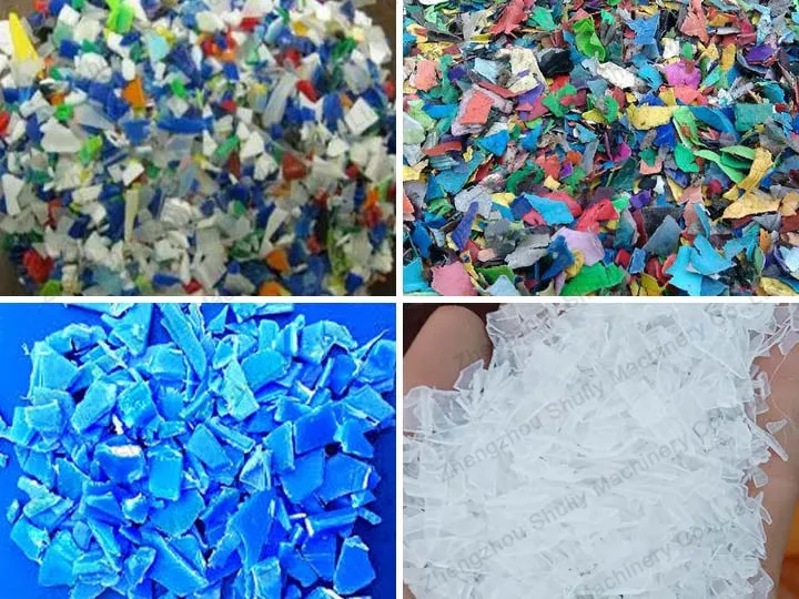 Plastiques durs écrasés