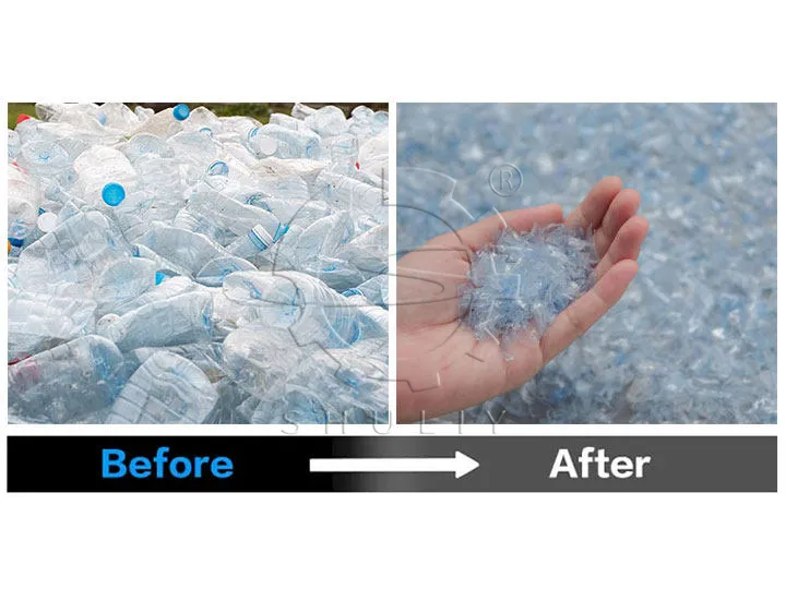 recycle PET bottle into PET flakes