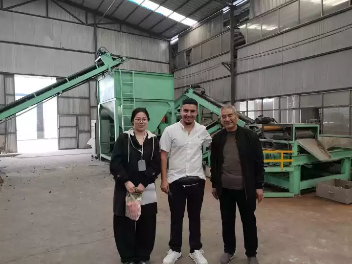 Belgian clients visited our tyre recycling equipment