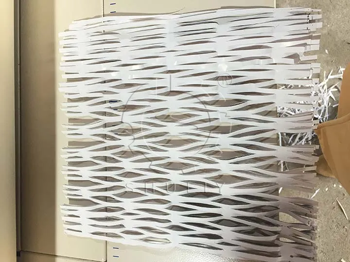 finished product of the cardboard shredder