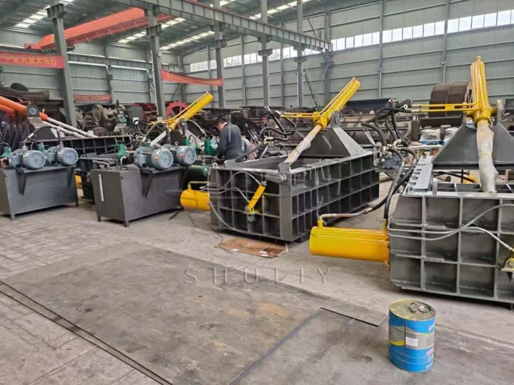 metal scrap baling machine
