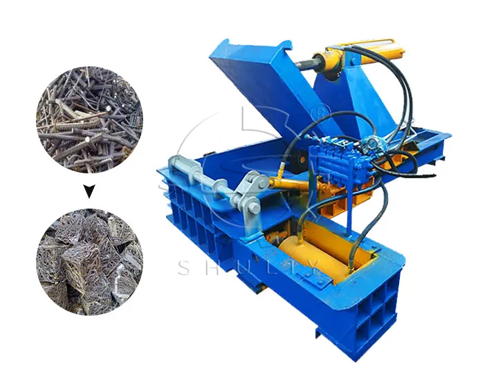 metal scrap baling machine