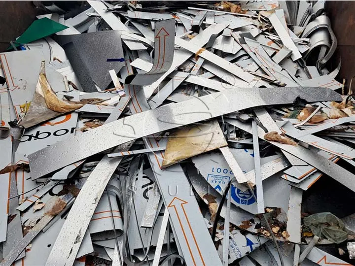 scrap aluminum composite panel recycling material